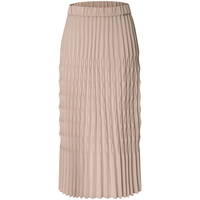 BCBGMAXAZRIA 【时髦精致范】立体压褶弹力斜纹百褶半身裙25秋冬