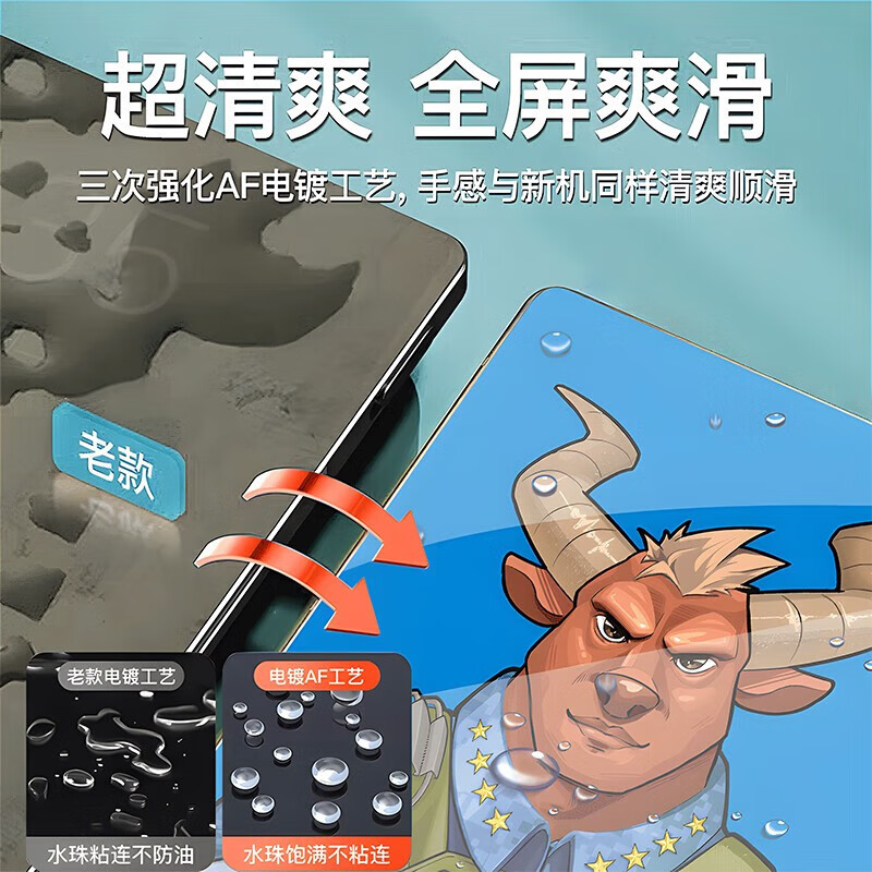  牛烨 高清防摔抗指纹 手机钢化膜