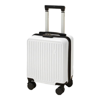 琮达行李箱小型可登机箱男女士儿童拉杆箱旅行箱免托运次日达密码皮箱 米黑色14英寸20x30x40【带杯架+手机支架】 14英寸 高配3节拉杆出差旅游大容量可上飞机登机箱
