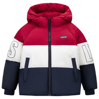 Levi's【防泼水】李维斯儿童棉服外套男童2025冬季童装加厚保暖女童 辣椒红 120 /60 【身高110-116cm】