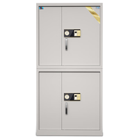 虎牌(TIGER)电子保密柜大型指纹密码锁钢制保险柜办公用分体双节文件柜 无钥匙开启