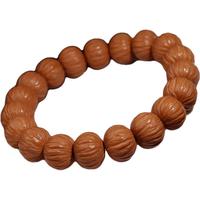 彩荷双鳍猴王南瓜桩猴头核桃手串原籽美国金丝小核桃手串正圆矮桩 精挑18颗 高1.1  肚1.3cm