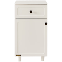 全友家居 奶油风现代简约青少年活动矮柜储物收纳置物小柜子121399 【米白】0.369米活动矮柜