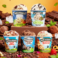 BEN&JERRY'S 本杰瑞 草莓芝士冰淇淋465ML+薄荷巧克力冰淇淋465ML