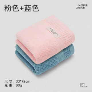 88VIP：SANLI 三利 毛巾纯棉洗脸10A抗菌家用成人不易掉毛柔软全棉男女吸水面巾33*72cm