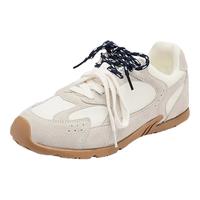 达芙妮厚底德训鞋女2025夏季复古舒适运动鞋休闲软底小白鞋子