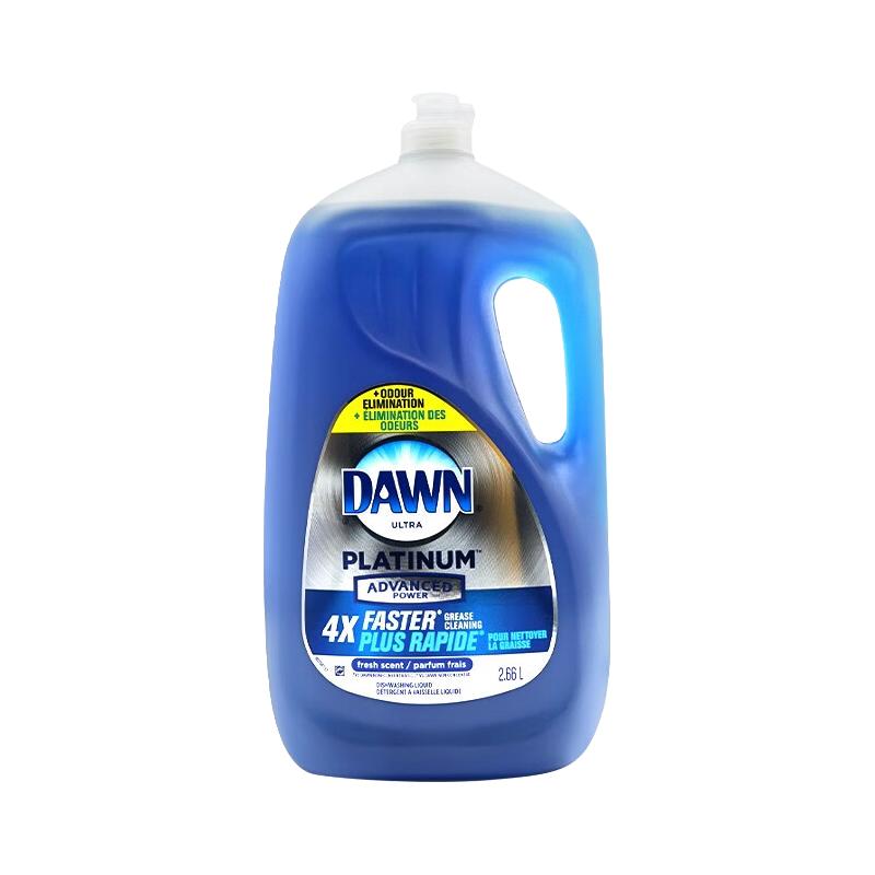 DAWN洗洁精加拿大食品用除菌高效去油除味洗涤剂宝宝餐具果蔬适用 2.66升浓缩洗碗液 厨具清洁