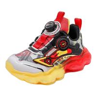 回力童鞋时尚男童炫酷跑步鞋2025春季透气儿童运动鞋女童软底鞋 黑白红 37 内长约23.35cm