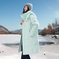 雪中飞2025冬羽绒服长款男女同款款直筒户外休闲时尚保暖 冰川蓝|5338 S /160/84A