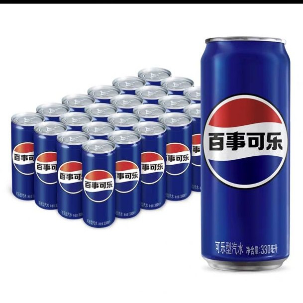 淘金币可用：百事 可乐细长罐330ml*24罐
