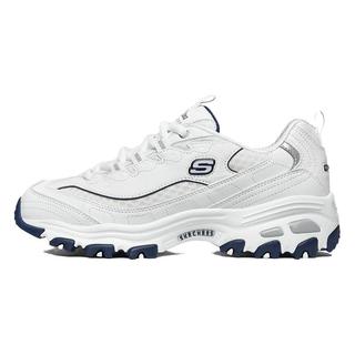 SKECHERS 斯凯奇 女鞋春秋冬季款小白熊运动鞋老爹鞋海军蓝熊猫鞋