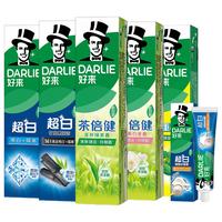 好来原好来 DARLIE牙膏家庭装亮白含氟双重薄荷茶倍健