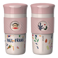 大嘴猴大容量保温杯咖啡杯陶瓷内胆男女便携水杯子儿童 甜气粉480ml