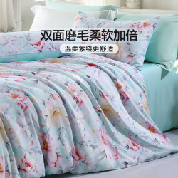 富安娜 软烟罗宿 1.5米床 床单款 四件套