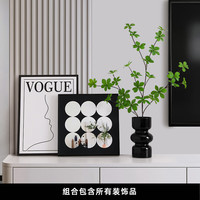 赟娅入户玄关餐边电视柜装饰品摆件画软装高级感小众轻奢高档客厅鞋柜 现代高级感玄关摆件3件套