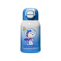 史努比（SNOOPY）双饮儿童保温杯吸管直饮316不锈钢大容量带杯套水壶580ML蓝 蓝580ML【直饮+吸管带杯套】