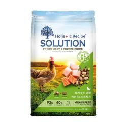SOLUTION 鲜肉猫粮夹心冻干生骨肉6kg成猫幼猫高蛋白益生菌鸡肉味1.5kg*4包