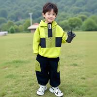 LONSDALE 龙狮戴尔 男童运动套装春秋装新品中小童连帽卫衣卫裤两件套户外时尚百搭