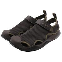 卡骆驰(crocs)男鞋 2023夏季新款洞洞鞋激浪涉水凉鞋厚底涉水鞋沙滩鞋 205289-206/深咖啡色/网眼鞋面 M7/250mm/39-40码