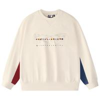 FILA 【纯棉】男装FUSION系列男式圆领卫衣男宽松休闲针织套头衫