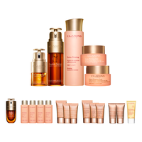 CLARINS 娇韵诗 护肤套装 (双萃焕活修护精华露50ml+眼部精华20ml+焕颜弹力精华水200ml+日霜50ml+晚安霜50ml)