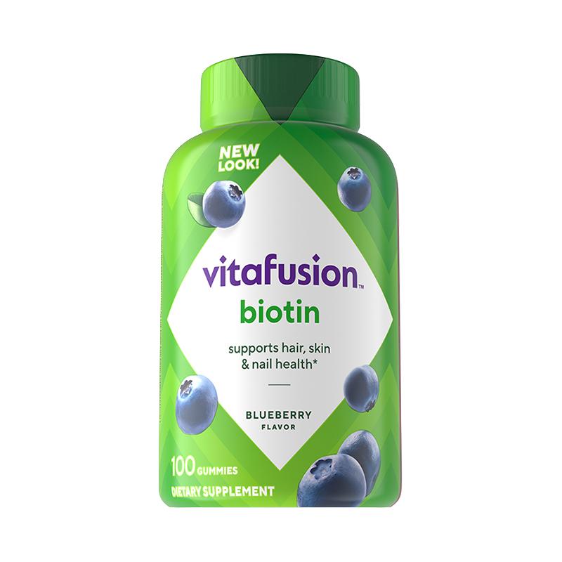 vitafusion生物素软糖护发100粒5000mcg养发小熊软糖