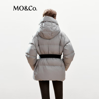 MO&Co.【active系列】羽绒服2025冬云糯感附腰带防风90绒MBE4EIN051 灰白色 S /160