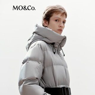 MO&Co.【active系列】羽绒服2025冬云糯感附腰带防风90绒MBE4EIN051 灰白色 S /160