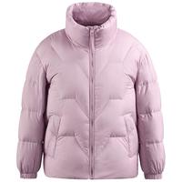 雪中飞女士鹅绒糖果色羽绒服简约百搭日常通勤立领纯色冬季保暖外套潮 粉紫色 XL (175)