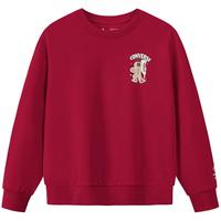 Converse匡威童装男童加绒卫衣2025冬季休闲运动百搭宽松英伦风打底衫 杰斯特红CNVN-FW-J346-加绒 150 /72 【身高140-152cm】