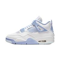 Jordan耐克乔丹AJ4复刻休闲鞋女子运动鞋夏季缓震皮面HV0823 100白/铝蓝/紫蓝/油绿 40.5