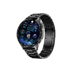 华为 蓝牙通话 智能手表 黑色不锈钢表带  曜石黑 46mm