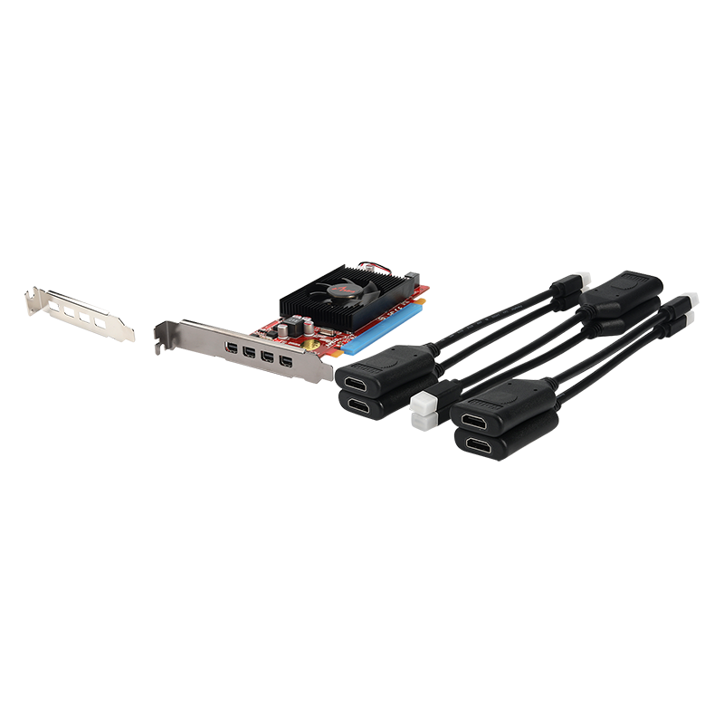  星齐美 4屏显示 显卡+MINI-DP接口+DVI线  2GB