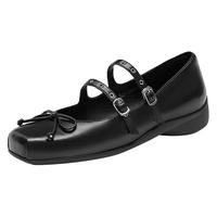 思加图2024渔光芭蕾玛丽珍鞋厚底芭蕾舞鞋小皮鞋单鞋S6821AQ4