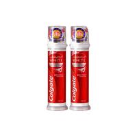 高露洁(Colgate)欧洲耀白去渍直立按压式泵式美白牙膏*2 去黄