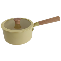 京东京造陶瓷奶锅 0氟家用辅食热奶泡面汤锅18cm黄色炉灶通用【双面不粘】 【0氟陶瓷不粘】奶锅 黄 18cm