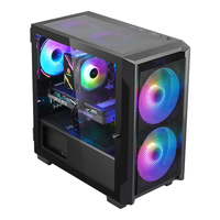 鑫谷(segotep) 灵致D台式机电脑机箱MINI侧透MATX小机箱办公机箱 卓灵1 黑色机箱(玻璃侧透)