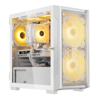 鑫谷（segotep） 灵致D台式机电脑机箱MINI侧透MATX小机箱办公机箱 卓灵1白色+3个棱镜4PRO主板同步ARGB风扇