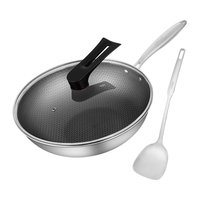 DEBO 德铂 DEP-DS173 炒锅(32cm、不粘、无涂层、304不锈钢)