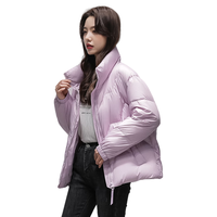雪中飞轻薄鹅绒羽绒服女短款显瘦简约保暖2025冬季新款立领外套
