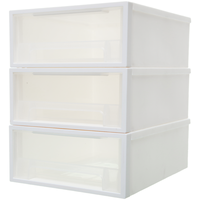 禧天龙（Citylong）桌面收纳盒多功能塑料透明抽屉式收纳柜办公室工位收纳 【单个装】9L多功能抽屉收纳盒