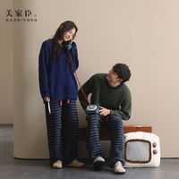 【半边绒】睡衣男女秋冬珊瑚绒加厚保暖外出软绵绵家居服套装
