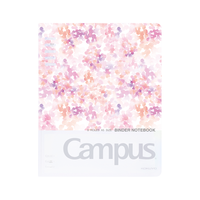 国誉 Campus系列 WSG-RUDP11P B5活页笔记本 水彩絮语款 粉色 单本装