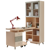 QuanU 全友 家居北欧学习办公电脑桌书架书桌书柜一体化转角组合带主机架 单书桌(不含椅)