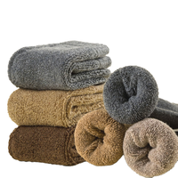 YUZHAOLIN 俞兆林 5双装羊毛袜子男士中筒袜秋冬季加厚加绒保暖长筒毛圈棉袜秋冬天