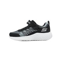 Skechers斯凯奇男童春秋新款休闲鞋中大童厚底轻便运动鞋时尚跑鞋403737L 黑色/