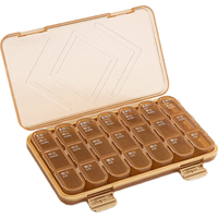 京惠思创 分装药盒 便携式大号 旅行随身大容量7天装药片药物收纳盒子