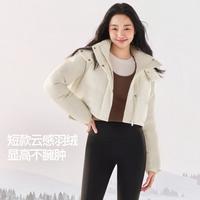 SIINSIIN 短款羽绒服女款2025冬季宽松休闲加厚保暖面包服外套
