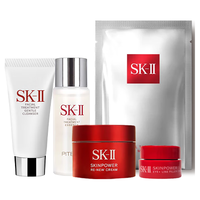 SK-II sk2神仙水30ml+面霜15g+洁面20g+眼霜2.5g+面膜一片护肤品套装