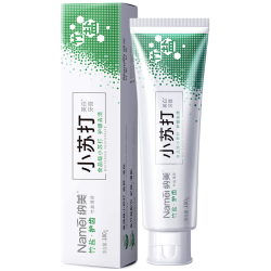 纳美 小苏打牙膏亮白清新口气含氟男女士专用家庭组合装竹盐180g